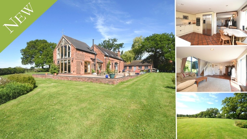 A stunning detached barn conversion in an idyllic location with panoramic views