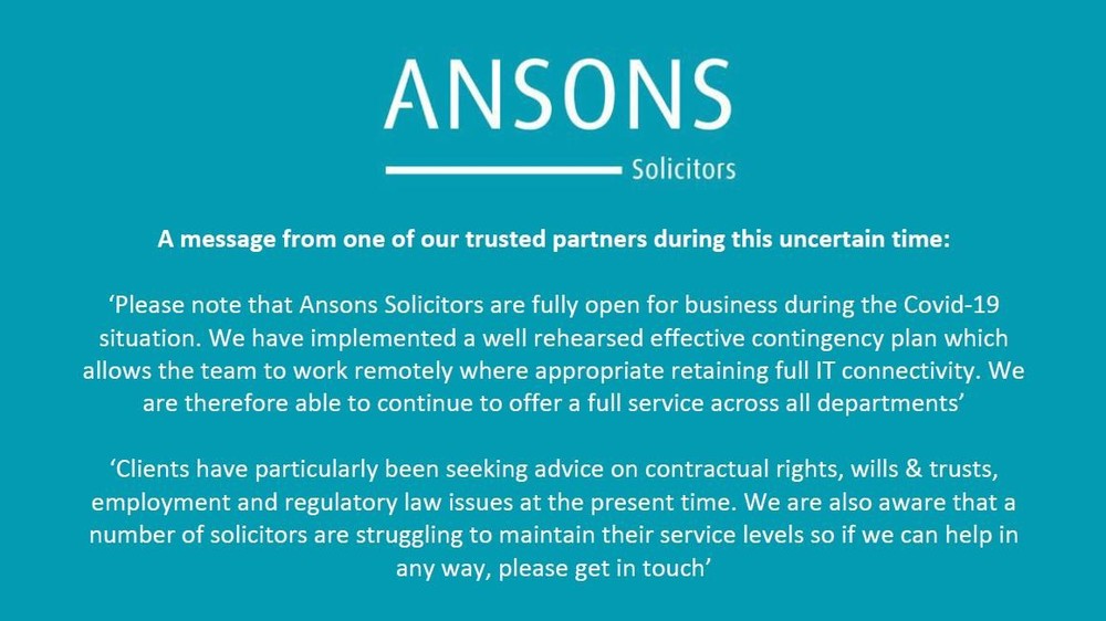A message from one of our trusted solicitors