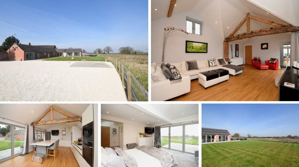 One of THE most stunning barn conversions in Staffordshire! The Acorns enjoys panoramic views, immaculate bespoke designed interiors and a four double bedrooms