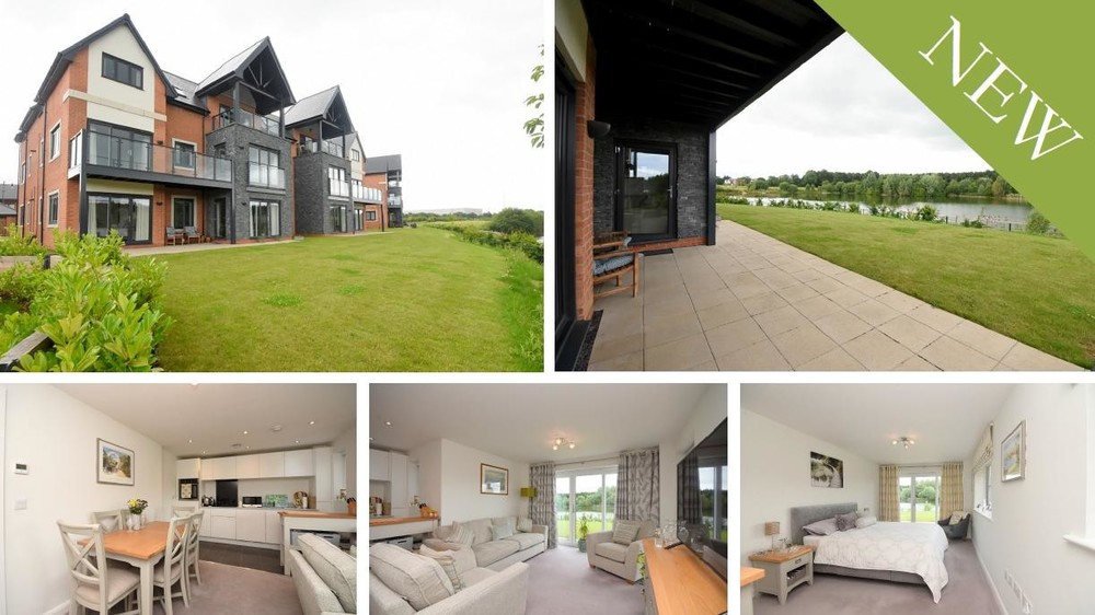 Enjoying coveted lake views is this contemporary apartment is set within an exclusive gated community at Barton Marina